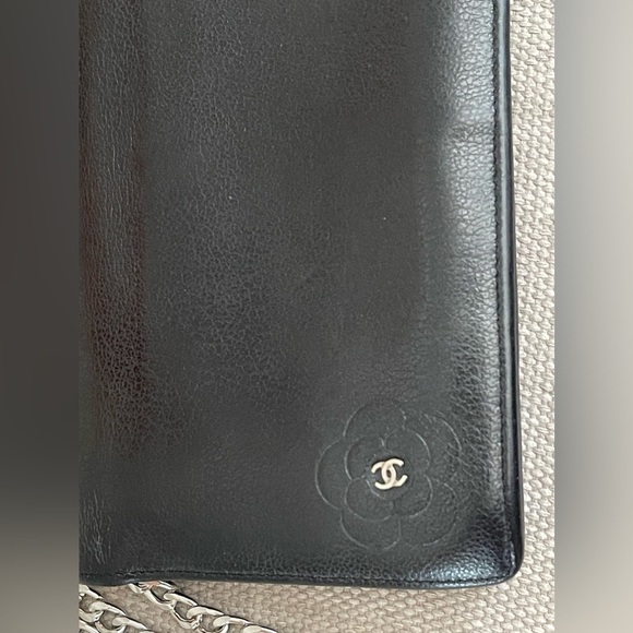 ⭐️COA⭐️CHANEL Long wallet⭐️Butterfly Camellia COCO Mark Calf-Skin⭐️Gorgeous⭐️ - Picture 5 of 13